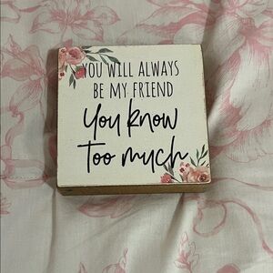 Hobby Lobby Floral Friendship Wall Decor - Pink and Black